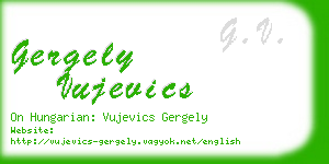 gergely vujevics business card